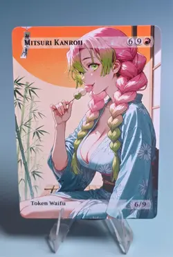 Mitsuri Kanroji, Waifu the Gathering, Custom Demon Slayer Trading Card - Image 1