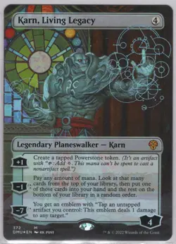 1x Karn, Living Legacy *Borderless Foil* - Dominaria United - Near Mint - Image 1