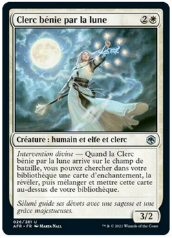 mtg magic Moon-Blessed Cleric FOIL ENGLISH FRENCH clerc benie par la lune - Image 2
