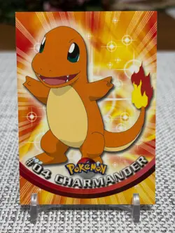 1999 Topps Pokemon #04 Charmander (TV Animation Series 1) 2nd Prt Black Logo NM - Image 1