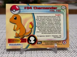 1999 Topps Pokemon #04 Charmander (TV Animation Series 1) 2nd Prt Black Logo NM - Image 2