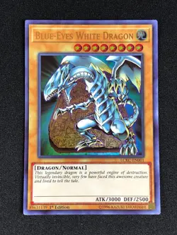 YUGIOH BLUE-EYES WHITE DRAGON LCKC-EN001 1ST ULTRA - Image 1