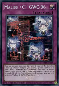 Maliss <C> GWC-06 Ltd Ed Emblazoned Secret 25LP-EN017 Yu-Gi-Oh! - Image 1
