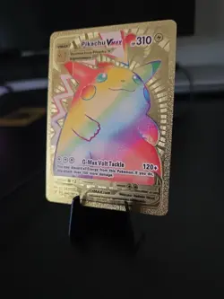 ⚡ Gold Foil Pikachu VMAX Rainbow Pokemon Card Collectible/Gift/Display⚡ - Image 3