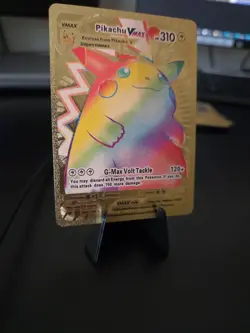 ⚡ Gold Foil Pikachu VMAX Rainbow Pokemon Card Collectible/Gift/Display⚡ - Image 4
