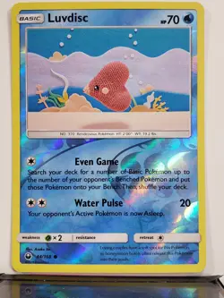 REVERSE HOLO Luvdisc 44/168 NMM Asako Ito Crocheted Celestial Storm Pokemon Card - Image 1