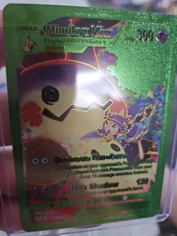 Mimikyu Vmax Green Rainbow Foil Fan Art Vinyl Textured Collector Card - Image 3
