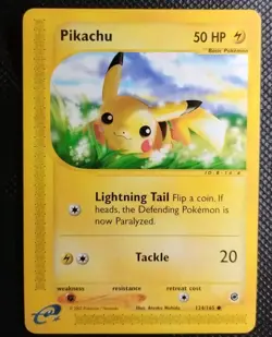 Pikachu Expedition Base Set 124/165 Nintendo 2002 Pokemon Card - EXCELLENT 👌 - Image 1