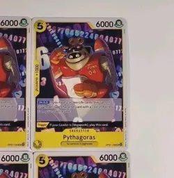 OP07-105 One Piece Card Game TCG CCG Pythagoras (UC) Yellow 500 Years 4X Playset - Image 2