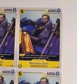 OP07-113 One Piece Card Game TCG CCG Roronoa Zoro (UC) Yellow 4X Playset English - Image 2