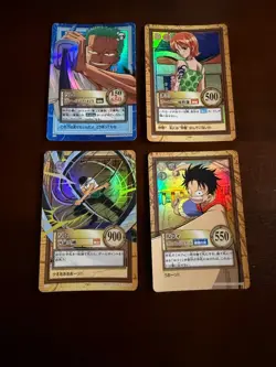 One Piece VINTAGE Hyper Battle Carddass Lot 65 + Cards Luffy Zoro Nami Halo - Image 4