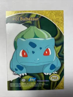 Bulbasaur PC2 Pokemon Card TCG Topps TV Animation - Image 2