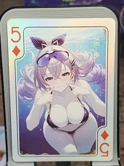 Silver Wolf Beautiful Delicate Moan Card Goddess Story Deck Of Cards - Image 1