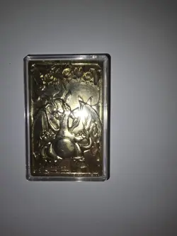 1999 Pokemon Charizard Gold Plated Trading Card Burger King - Image 1