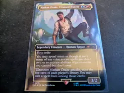 MTG Magic the Gathering FOIL Nathan Drake, Treasure Hunter Borderless SLD! - Image 1
