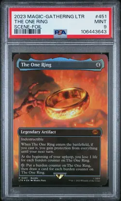 2023 MTG LTR The One Ring #451 (M) SCENE FOIL - Lord Of The Rings - MINT - PSA 9 - Image 1