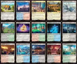 EDH * TOWN * Land Set of 15 ~mtg FINAL FANTASY Dual Mana Gold Saucer Eden - Image 1