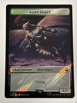 MTG Doctor Who Alien Angel/Alien Insect Token Surge Foil 0043/0051 NM - Image 2