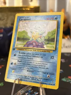 1st Edition French Squirtle (Carapuce) 63/102 Base Set 1999 Pokemon Near MintWow - Image 3