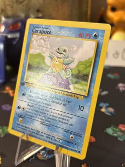 1st Edition French Squirtle (Carapuce) 63/102 Base Set 1999 Pokemon Near MintWow - Image 4