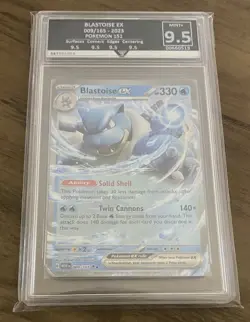 Blastoise Ex 151 Holo 009/165 2023 Pokemon 9.5 Get graded - Image 3