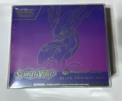 Scarlet and Violet Base Set Pokemon Center Exclusive ETB Miraidon Art +protector - Image 1