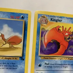 Kingler 38/62 & Krabby 51/62 Fossil Pokemon TCG WotC 1999 (B) - Image 5