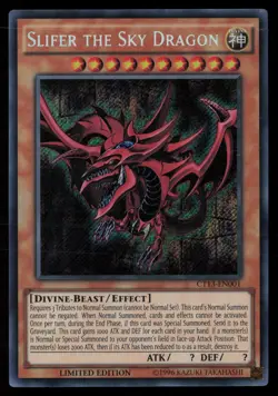 Yugioh Slifer the Sky Dragon CT13-EN001 Limited Edition Secret Rare NM - Image 1