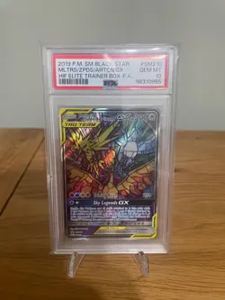 Pokemon Card Moltres, Zapdos, Articuno PSA 10 Stained Glass SM210 - Image 1