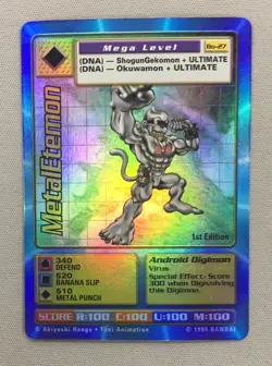 MetalEtemon Digimon Digi Battle 1st Edition Foil BO-27 1999 Bandai CCG Card - Image 1