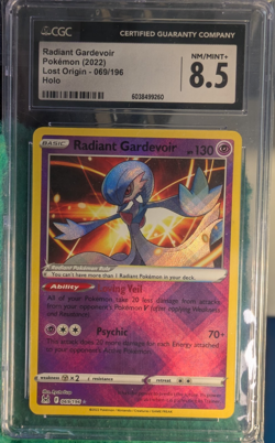 Radiant Gardevoir Holo Radiant Rare Pokemon Silver Tempest card 069/196 CGC 8.5 - Image 1