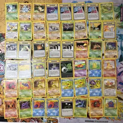 48 Vintage Pokemon Card Lot: Base Set Jungle 1st Edition Rocket Etc WOTC LP-DMG - Image 1