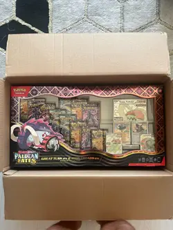 5X Pokemon Trading Card Games 25 Great Tusk Iron Threads Ex Premium Collection - Image 1