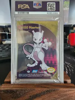 Mewtwo Pokemon 2000 Topps TV Animation Clear Cards English #PC5 PSA 10 - Image 2
