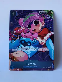 ONE PIECE ENGLISH CARD GAME HOLO Perona OP01-077 ALT EN MINT - Image 1