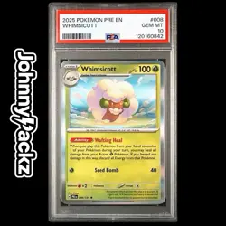 Pokemon TCG - PSA 10 Whimsicott 008/131 Card Holo Prismatic Evolutions - Low Pop - Image 1