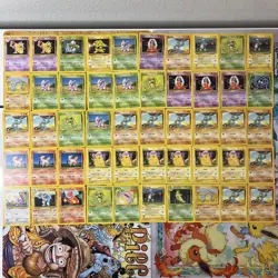 50 Vintage Pokemon Card Lot: Base Set Unlimited WOTC LP - DMG English Bulk Cards - Image 1