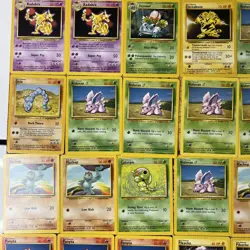 50 Vintage Pokemon Card Lot: Base Set Unlimited WOTC LP - DMG English Bulk Cards - Image 2