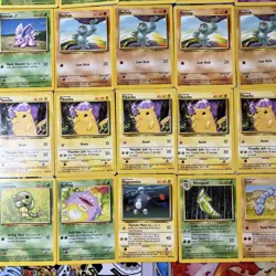 50 Vintage Pokemon Card Lot: Base Set Unlimited WOTC LP - DMG English Bulk Cards - Image 4