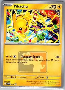 Pikachu World Championship 2025 Winner SVP 225 Non Holo Promo Pokemon Card - NM - Image 1