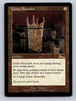 1999 Magic the Gathering Grim Monolith - Urza's Legacy Regular - Rare - Image 1