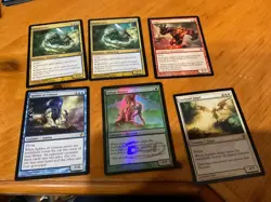 6x MTG Commander rares, mythic, and foils Mixed lot MN to good condition - Image 1