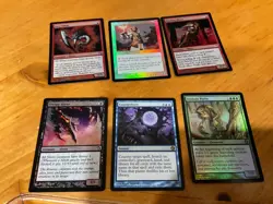 6x MTG Commander rares, mythic, and foils Mixed lot MN to good condition - Image 1