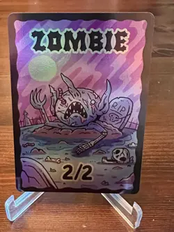 Wizard Of The Barge Magic The Gathering Foil Zombie 2/2 Token Kickstarter - Image 1