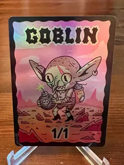 Wizard Of The Barge Magic The Gathering Foil Goblin 1/1 Token Kickstarter - Image 1