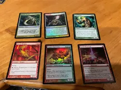 6x MTG Commander rares, mythic, and foils Mixed lot MN to good condition - Image 1