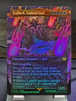 MTG - Zodiark, Umbral God (0336) Rare FOIL (Borderless) - FINAL FANTASY - Image 1
