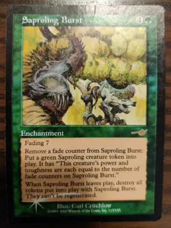 *** Saproling Burst FOIL - Nemesis MTG - MP Moderately Played *** - Image 1