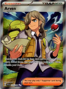 Arven 235/198 Trainer Supporter Near Mint Holo Pokemon - Image 1