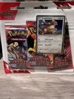Brand New Pokemon Destined Rivals 3 Packs Blister Kangaskhan Rare Sealed TCG - Image 4